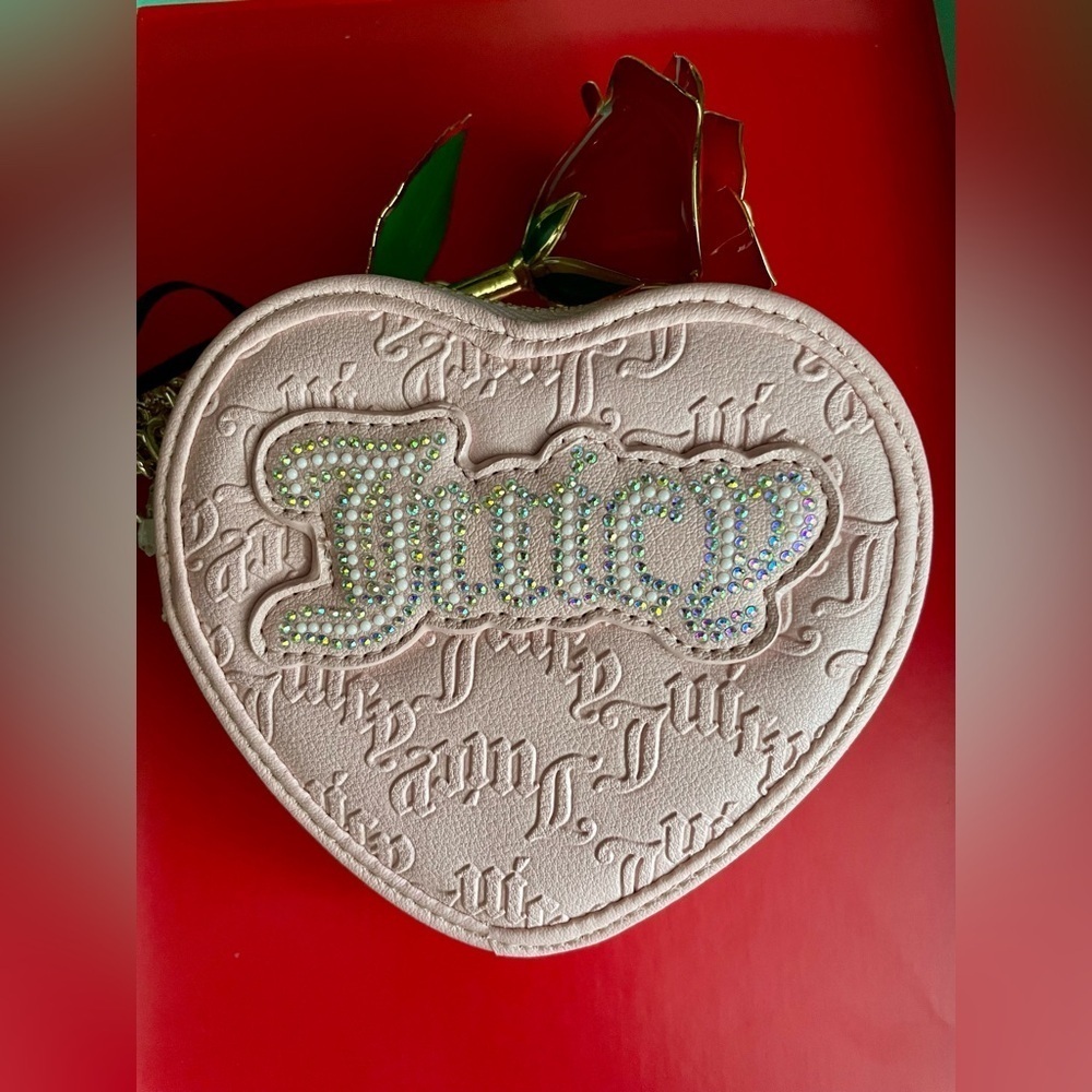 Juicy Couture Wallet,Juicy Couture Pink Heart Wristlet - Picture 6 of 9